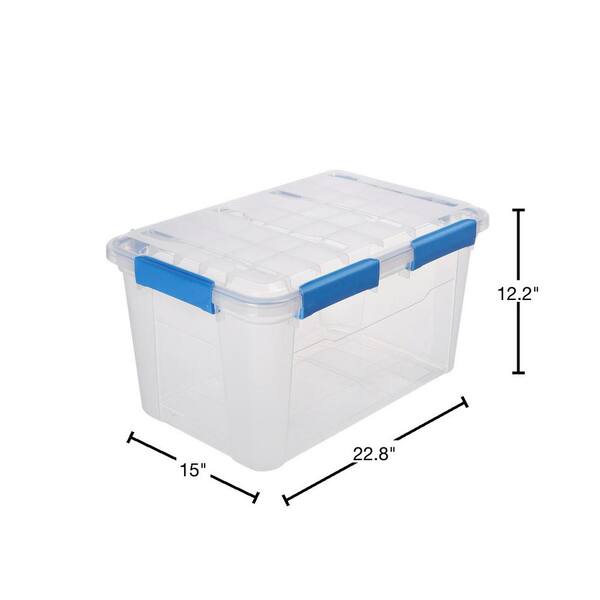 Heavy duty storage box with lid decorative glossy white 