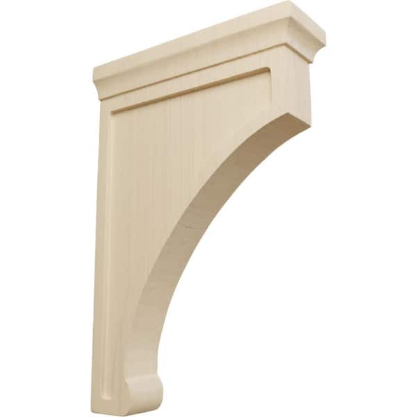 Ekena Millwork 2-1/2 in. x 12 in. x 8 in. Rubberwood Extra Large Gomez Bracket
