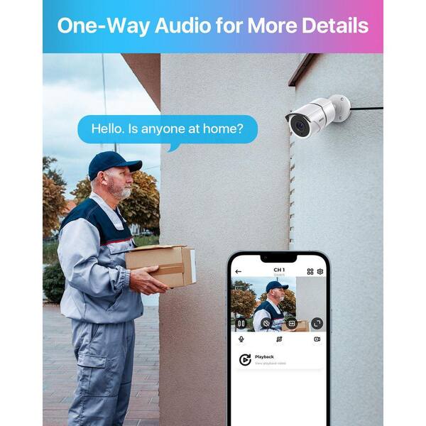 ZOSI 1080P Full HD TVI Hardwired Home Security Camera with Audio