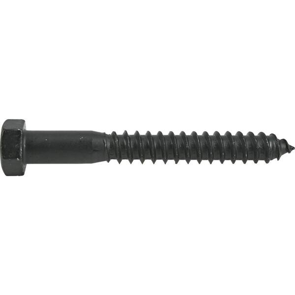 Deck Bolts 1/4 in. x 1-1/2 in. Black Exterior Hex Lag Screws 