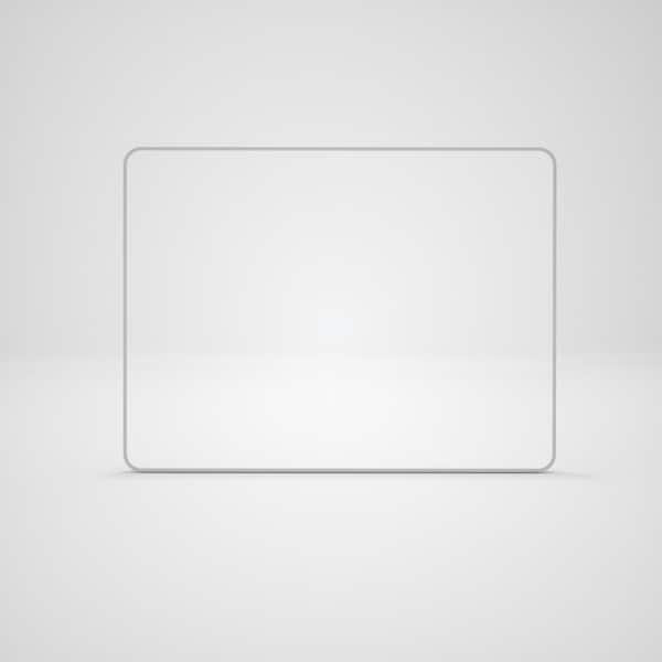 48 in. W x 36 in. H Rectangular Framed Wall Bathroom Vanity Mirror in Gun Grey