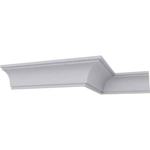 SAMPLE - 2-3/8 in. x 12 in. x 2-3/8 in. Polyurethane Classic Smooth Crown Moulding