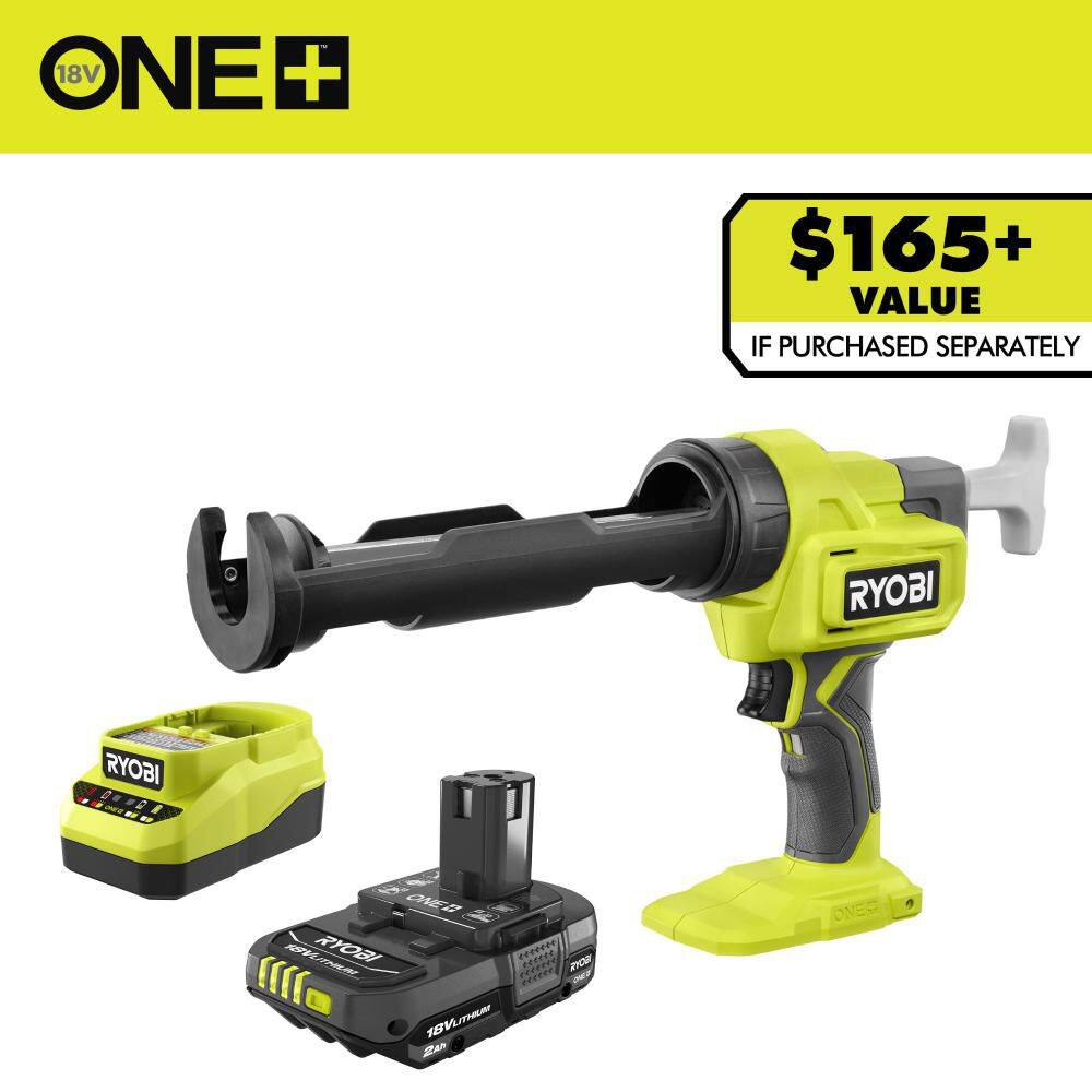 ONE+ 18V Cordless 10 oz. Caulk & Adhesive Gun with 2.0 Ah Battery and Charger Kit