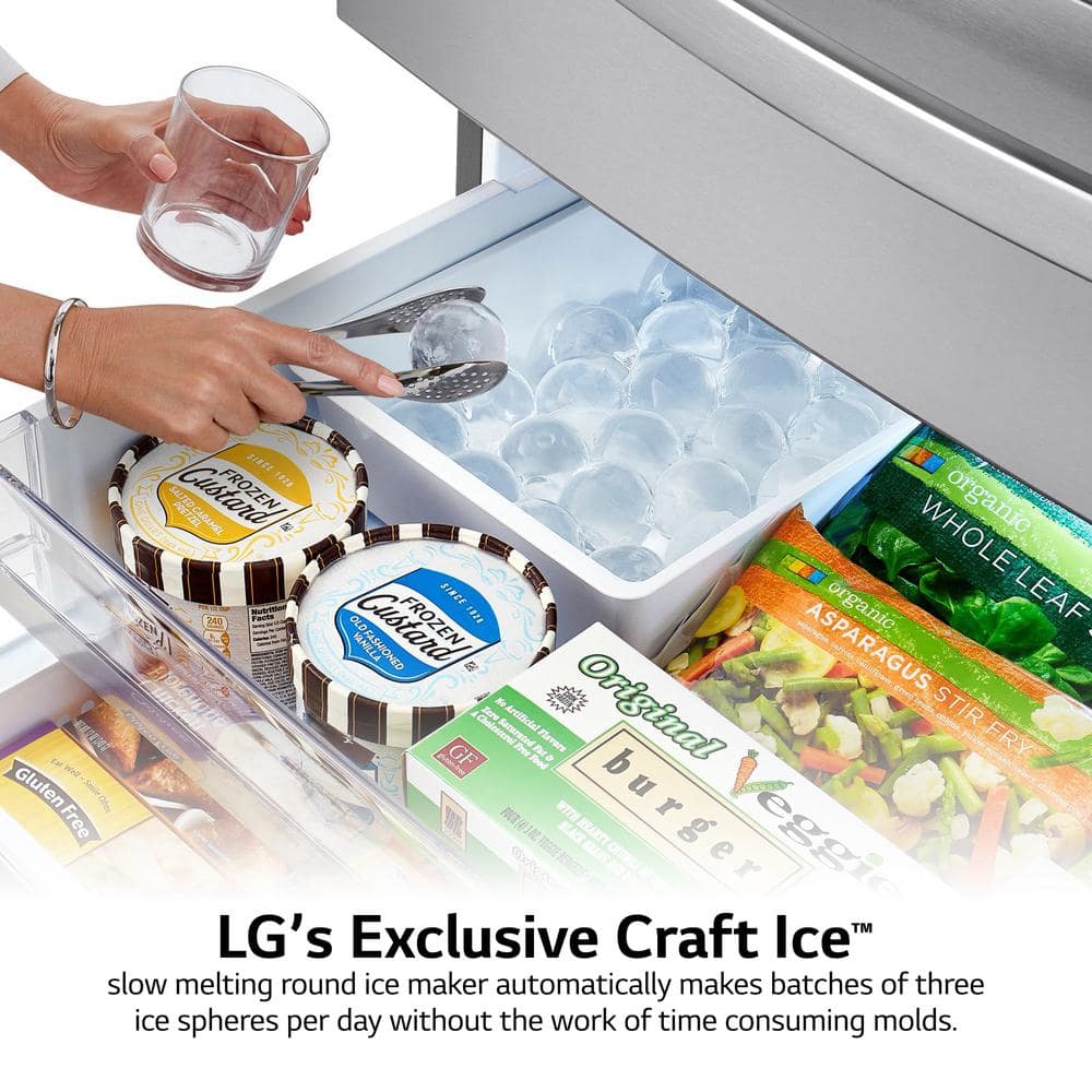 Stainless Steel Smart French Door Refrigerator with Ice Maker