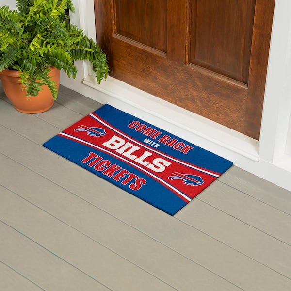 Evergreen Buffalo Bills 28 in. x 16 in. PVC "Come Back With Tickets" Trapper Door Mat