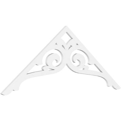 1 in. x 72 in. x 27 in. (9/12) Pitch Bordeaux Gable Pediment Architectural Grade PVC Moulding