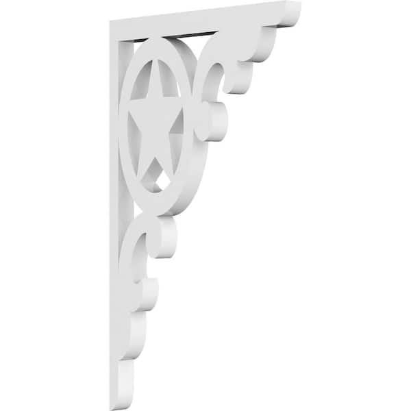 Ekena Millwork 5/8 in. W x 11 in. H x 10 in. D PVC Turner Bracket
