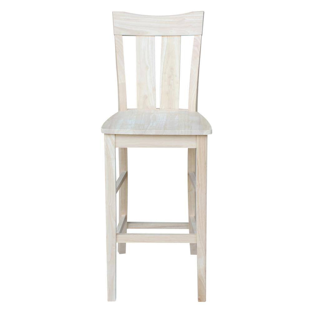 3-Piece Light Wood Bar Height Dining Set with Splat Back Stools