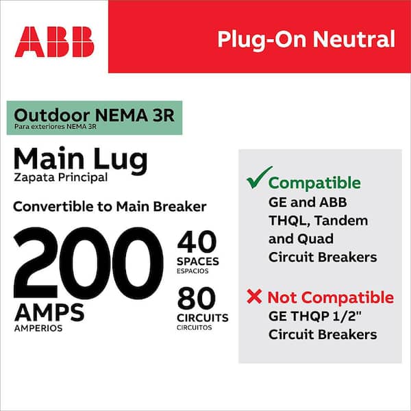 200 Amp 40-Space 80-Circuit Main Lug Outdoor Plug-On Neutral Load Center Value Pack (PAC4020RPA)