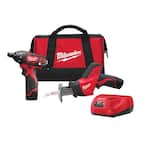 M12 12-Volt Lithium-Ion Cordless Screwdriver/HACKZALL Combo Kit (2-Tool) with Two 1.5 Ah Batteries, Charger and Tool Bag