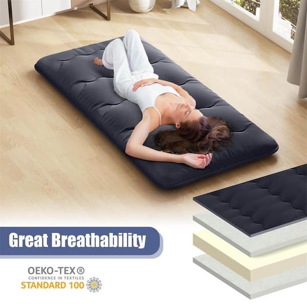 Costway 4 in. Twin Futon Mattress Japanese Floor Pad with Washable