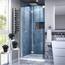 DreamLine Aqua Fold 36 in. x 58 in. Frameless Hinged Tub Door in Chrome ...