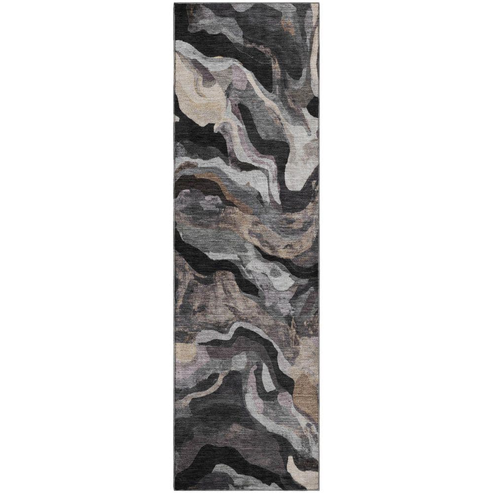 Mayfield Premium Machine Washable Abstract AMF2162 Granite 2 ft. x 7 ft. Runner Rug price history on PriceWatchPro