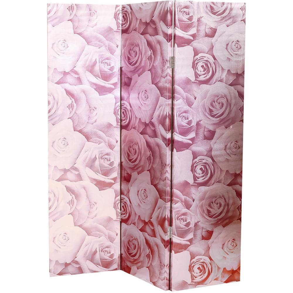 Arthouse 5 ft. 3Panel Blush Romance Floral Room Divider 5584 The Home Depot