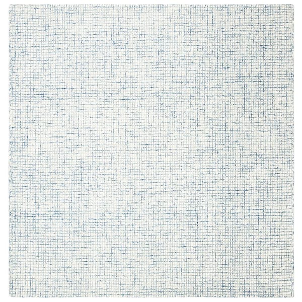 SAFAVIEH Abstract Ivory/Blue 8 ft. x 8 ft. Geometric Gradient Square Area Rug