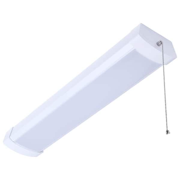 2 ft. 1650 Lumens Integrated LED Non-Dimmable White Wraparound Light, 2700/3000/3500/4000/5000K with Pull Chain