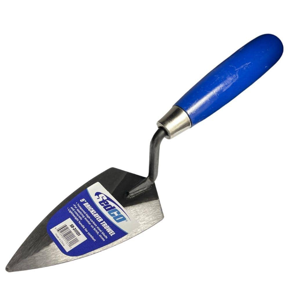 Sedco 5 in. Tempered Carbon Steel Brick Trowel SD-311131 - The Home Depot