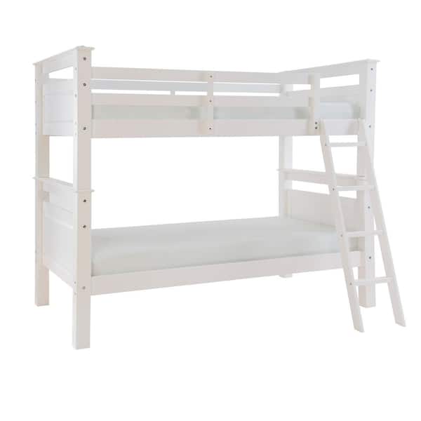 Linon Home Decor Hayes White Twin Bunkbed