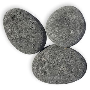 American Fire Glass Cape Gray Lite Stones - 15 Stone Set Includes 2 lbs.  Small Lava Rock AFGLSTONECG15 - The Home Depot