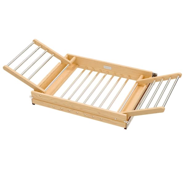 Light Brown Wood Drawer Installation Drying Rack w/ BLUM Soft-Close Slides