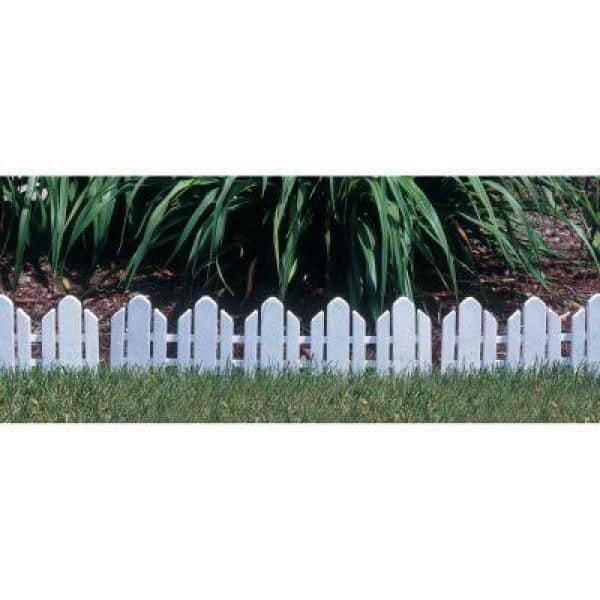 White Adirondack Style Flexible Lawn Border Edging