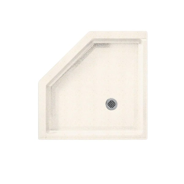 Swan Neo Angle 36 in. x 36 in. Solid Surface Shower Floor in Baby's Breath