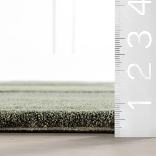 Elliot Wool Olive 5 ft. x 8 ft. Indoor/Outdoor Patio Rug