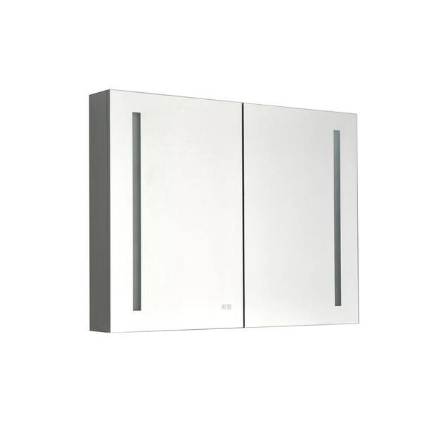 40 in. W x 30 in. H Rectangular Aluminum Medicine Cabinet with Mirror