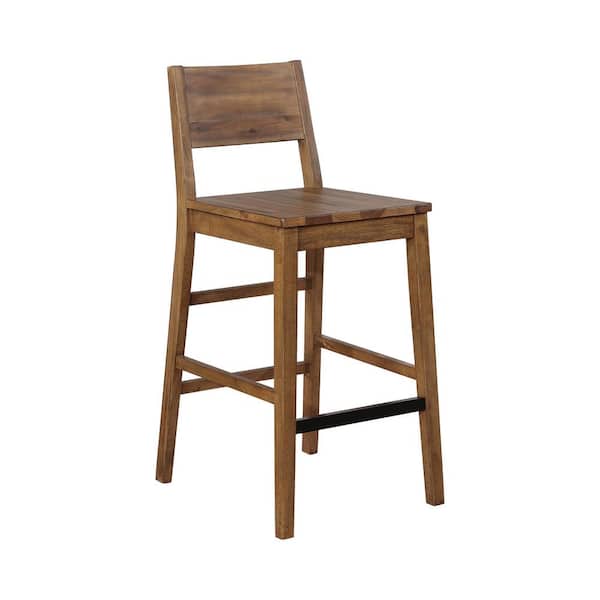 Coaster Home Furnishings 41.25 in. Varied Natural-Open Back Wood Frame Bar Stool (Set of 2)