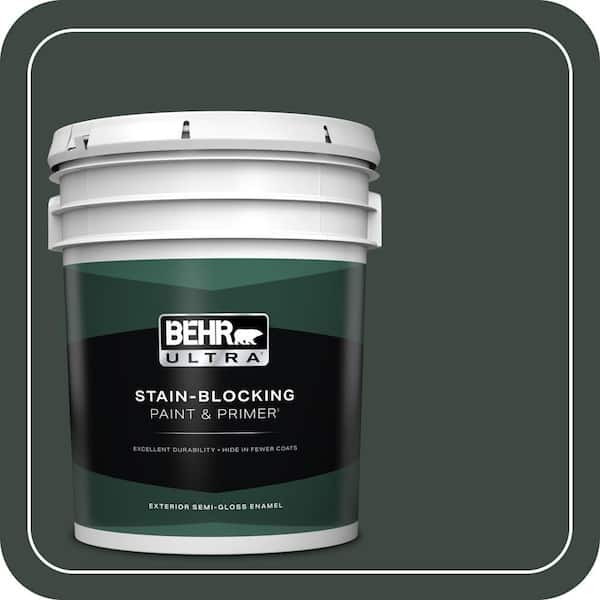 BEHR ULTRA 5 gal. #PPF-54 Trellised Ivy Semi-Gloss Enamel Exterior Paint & Primer