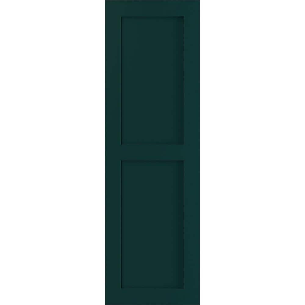 15 in. x 25 in. PVC True Fit Two Equal Flat Panel Shutters Pair in Thermal Green price history on PriceWatchPro