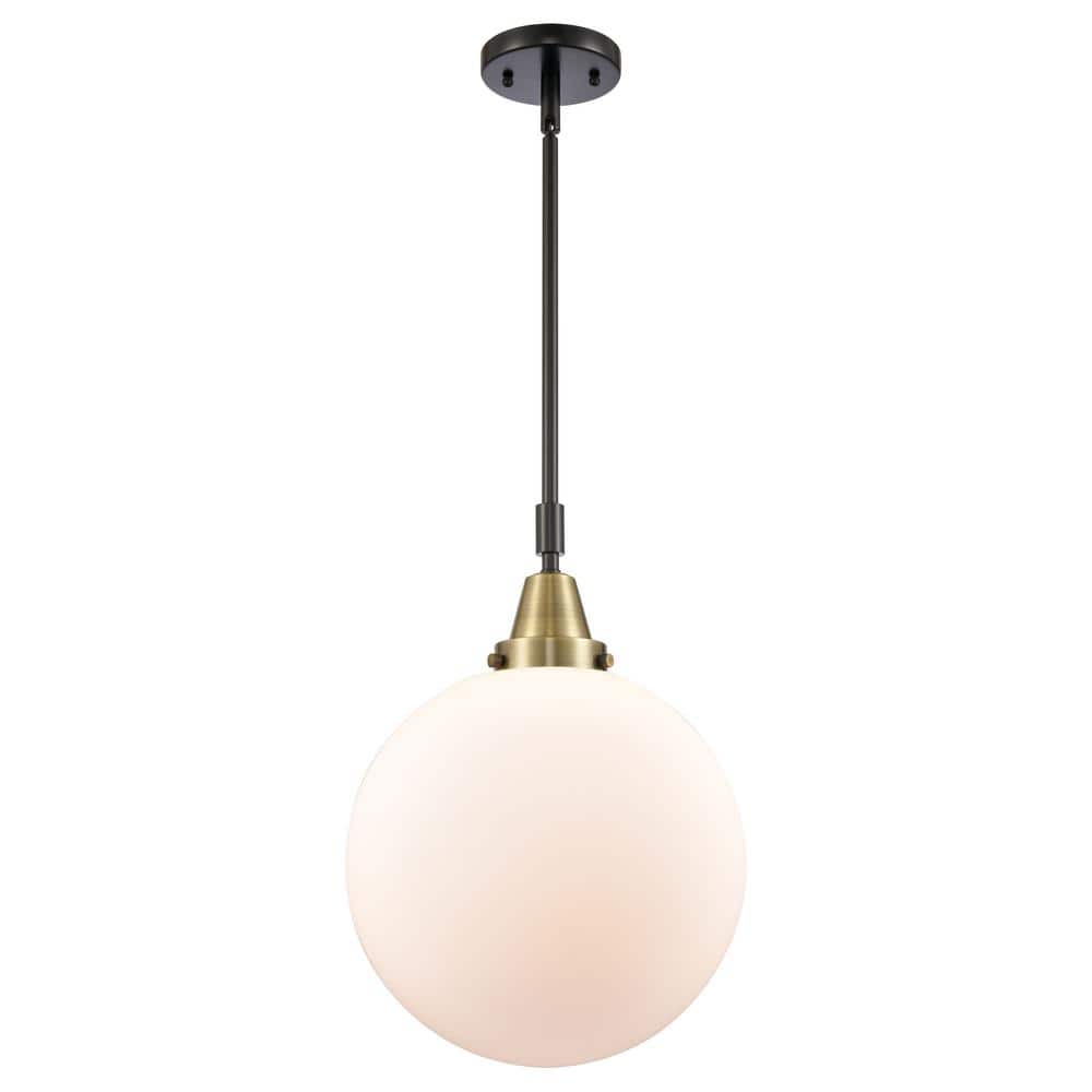 Beacon 100-Watt 1-Light Black Antique Brass Standard Mini Pendant Light with Painted Glass Shade, No Bulbs Included price history on PriceWatchPro