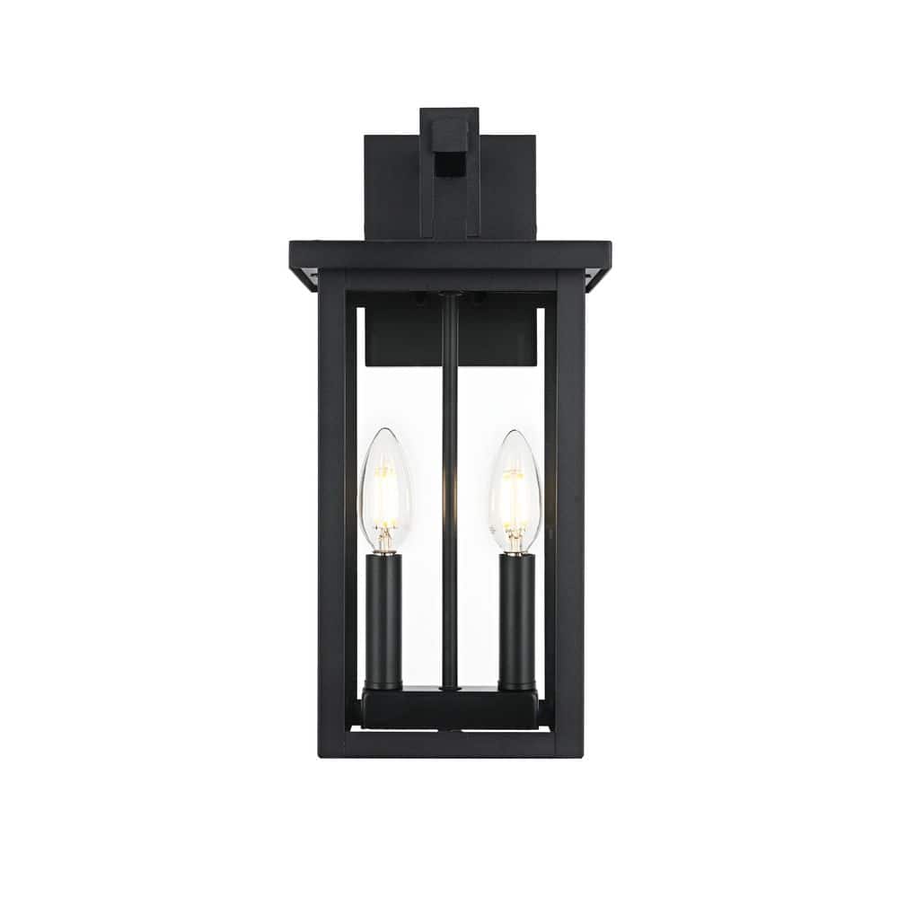 15 in. Black Outdoor Hardwired Wall Sconce with No Bulbs Included price history on PriceWatchPro
