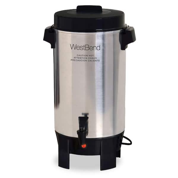 West Bend 100-Cup Silver Aluminum with Quick Brewing NSF Certified