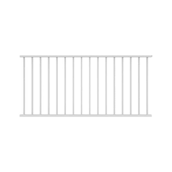 RDI Avalon 6 ft. x 36 in. Powder Coated Aluminum Rail Panel with Square Balusters Stair 36 in. Rail Height in White