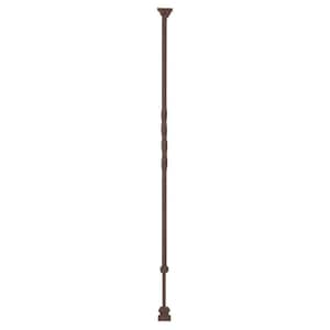 1/2 in. x 1/2 in. x 30-1/4 in. to 38 in. Oil Rubbed Copper Wrought Iron Twist Adjustable Baluster