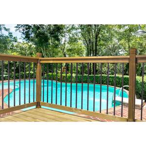 3.5 ft. x 6 ft. Traditional Brown Treated Level Railing Kit