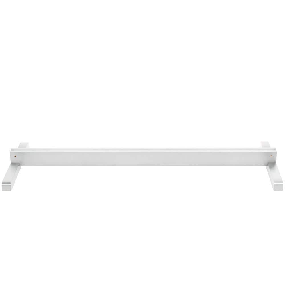 White Stained Wood 3-Panel Room Divider Stand