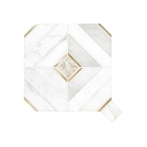 Verona Gold Pattern 11.85 in. x 11.85 in. Honed Multi-Surface Mesh-Mounted Mosaic Tile (9.8 sq. ft./Case)