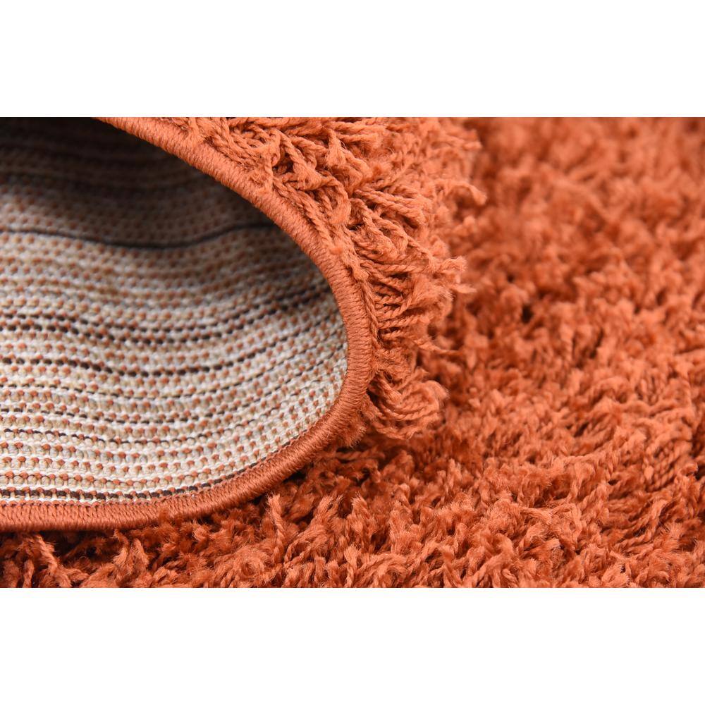 Kids' Playful Square Shag Rug in Vibrant Red-Orange