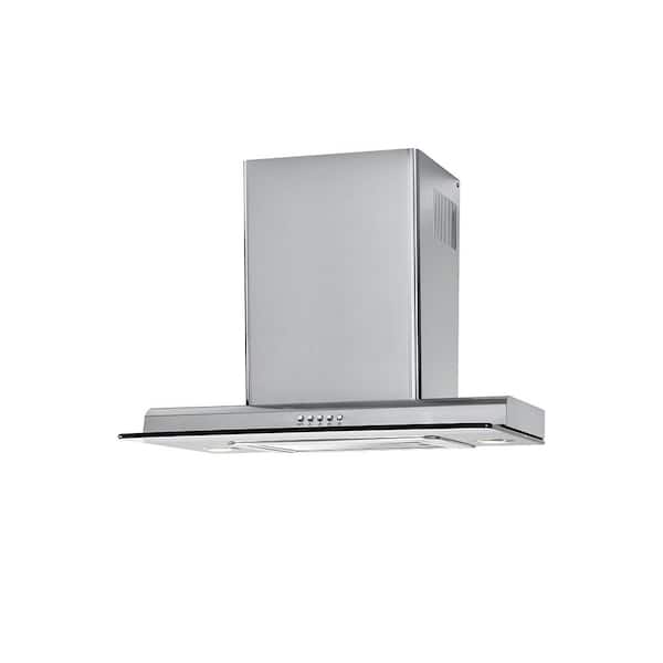 Haier 24 in. Convertible Wall Mount Range Hood with Light in Stainless Steel