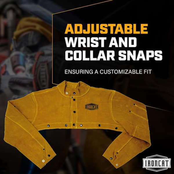 Ironcat XX-Large Flame Resistant Leather Welding Cape Sleeve 7000