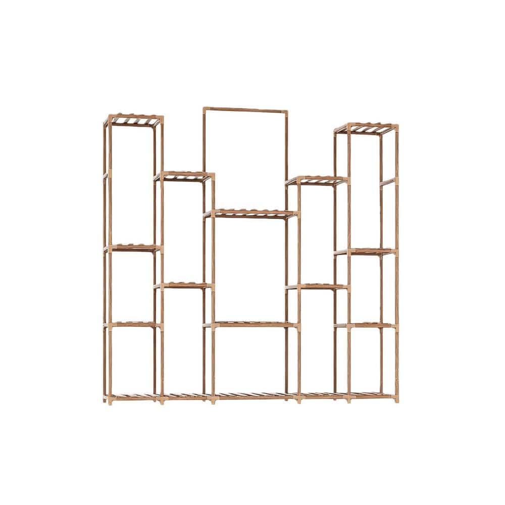 (11.8 in. W x 60.4 in. H) Wooden Plant Shelf Rack Table 17 Pots, Indoor Outdoor, Living Room, Balcony, Garden price history on PriceWatchPro