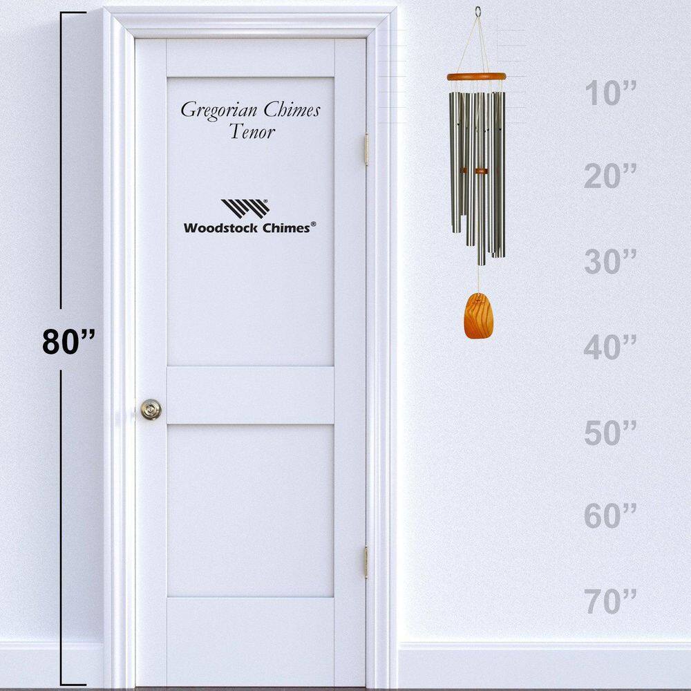 Silver and Cherry Wood Gregorian Tenor Wind Chime