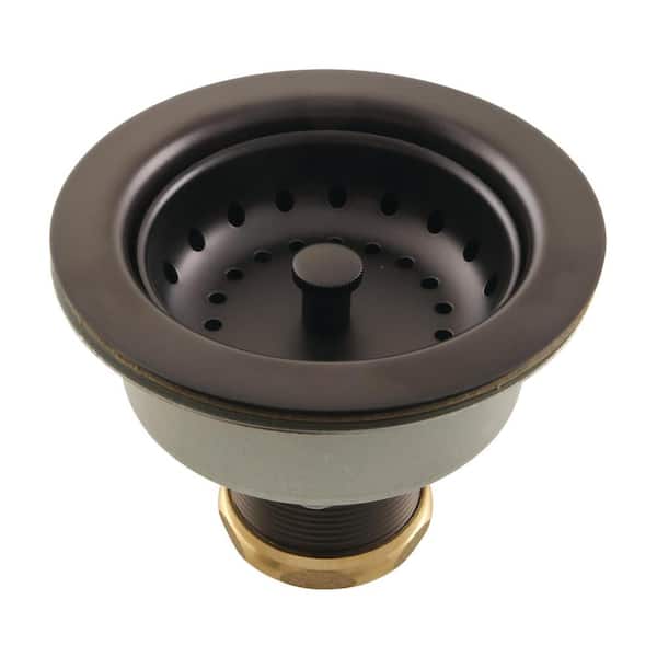 Kingston Brass Tacoma 3-1/2 in. Stainless Steel Kitchen Sink Basket Strainer in Oil Rubbed Bronze