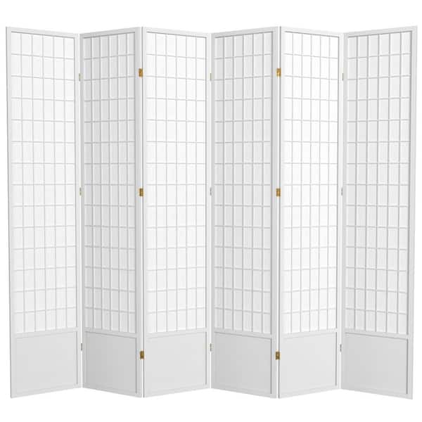 7 ft. White 6-Panel Room Divider