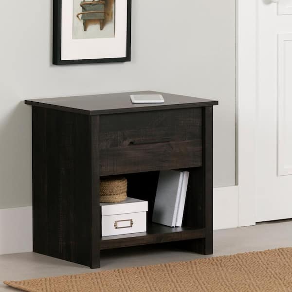 South Shore Fernley Nightstand Rubbed Black