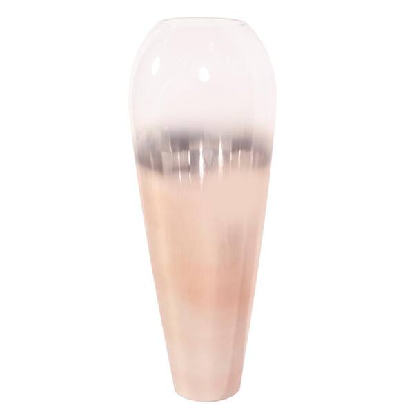 Unbranded Small Rose Gold Hand Blown Glass Oversized Decorative Vase