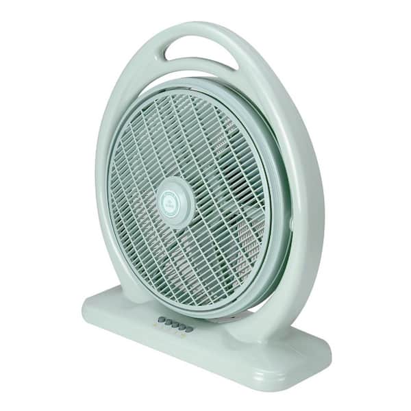 14 in. 3-Speeds Box Fan with Louver Rotation
