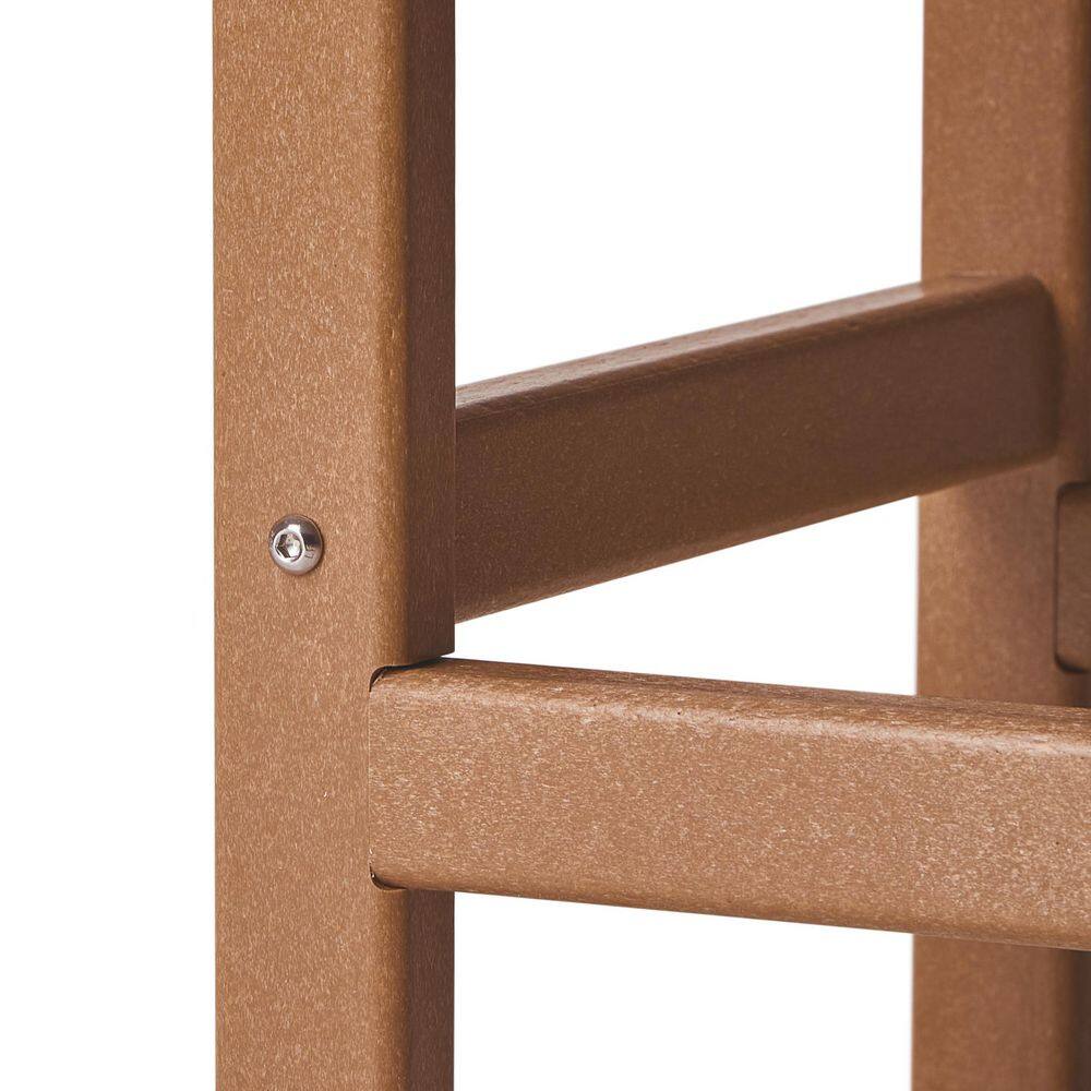 Laguna Square Teak Outdoor Side Table - All-Weather HDPE